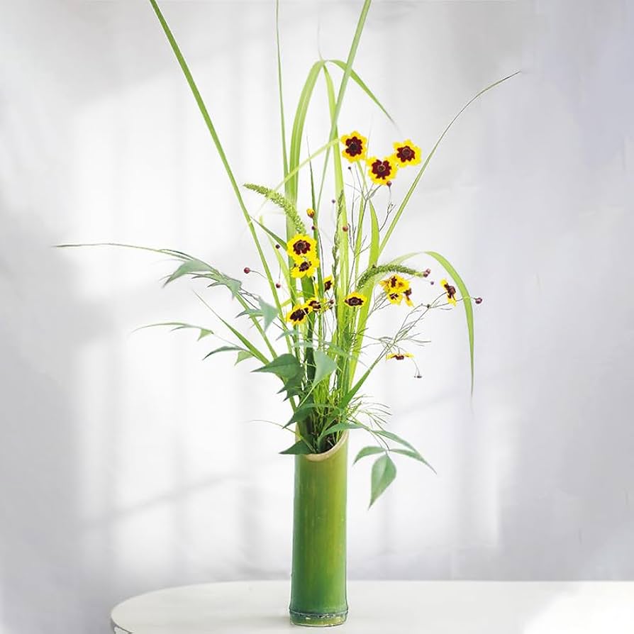 Amazon.co.jp: Aoccqkf 3点セット竹筒花瓶 フラワープランター