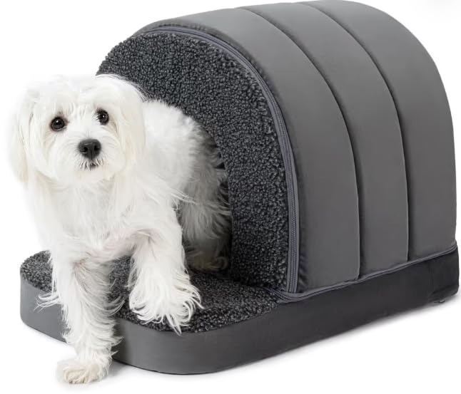Orthopedic Dog Bed House with Egg-Crate Foam, 58x41cm