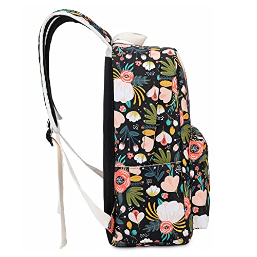 Octsky-Kids-Backpack-for-Girls-Teens-Elementary-Middle-School-Bookbags-Childs-Back-to-School-Bag-with-Lunch-Box-BlackMulti-One-Size Octsky Kids Backpack for Girls Teens Elementary Middle School Bookbags Childs Back to School Bag with Lunch Box BlackMulti One Size