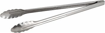 Winco Stainless Steel UT-16HT Coiled Spring Extra Heavyweight Utility Tong, 16-Inch