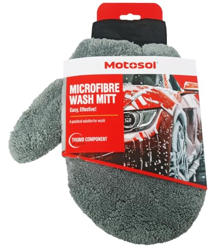 Image of Microfiber Wash Mitt | Scratch-Free Car Wash Glove, Ultra-Soft & High Absorbency for Cars, SUVs & Bikes | 894200
