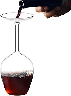 Upside Down Glass - 400ML Flip-Wine Glass | Upside Down Cup | Inverted Red Wine Cups | Modern Glassware For Hot And Cold Drinks Women Birthday Valentine's Day Christmas Special Occasions