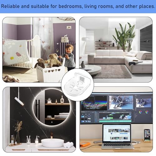 MEKEET 1PCS Indoor Camera Wall Shelf, Transparent, Universal Adhesive, No Drilling, Suitable for Security Cameras & Baby Monitors - Image 4