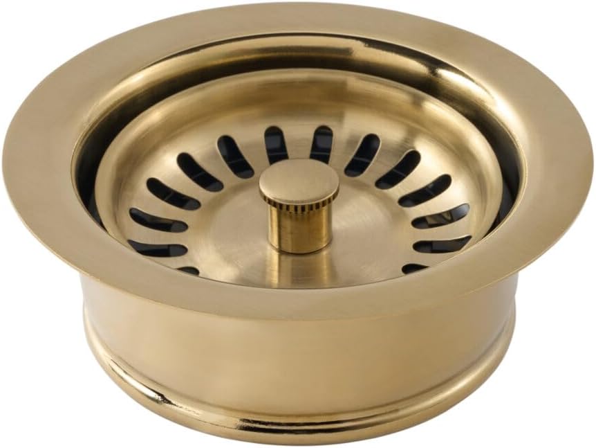 Thompson Traders 3.5" Disposal Flange and Stopper Finish: Antique Satin Gold