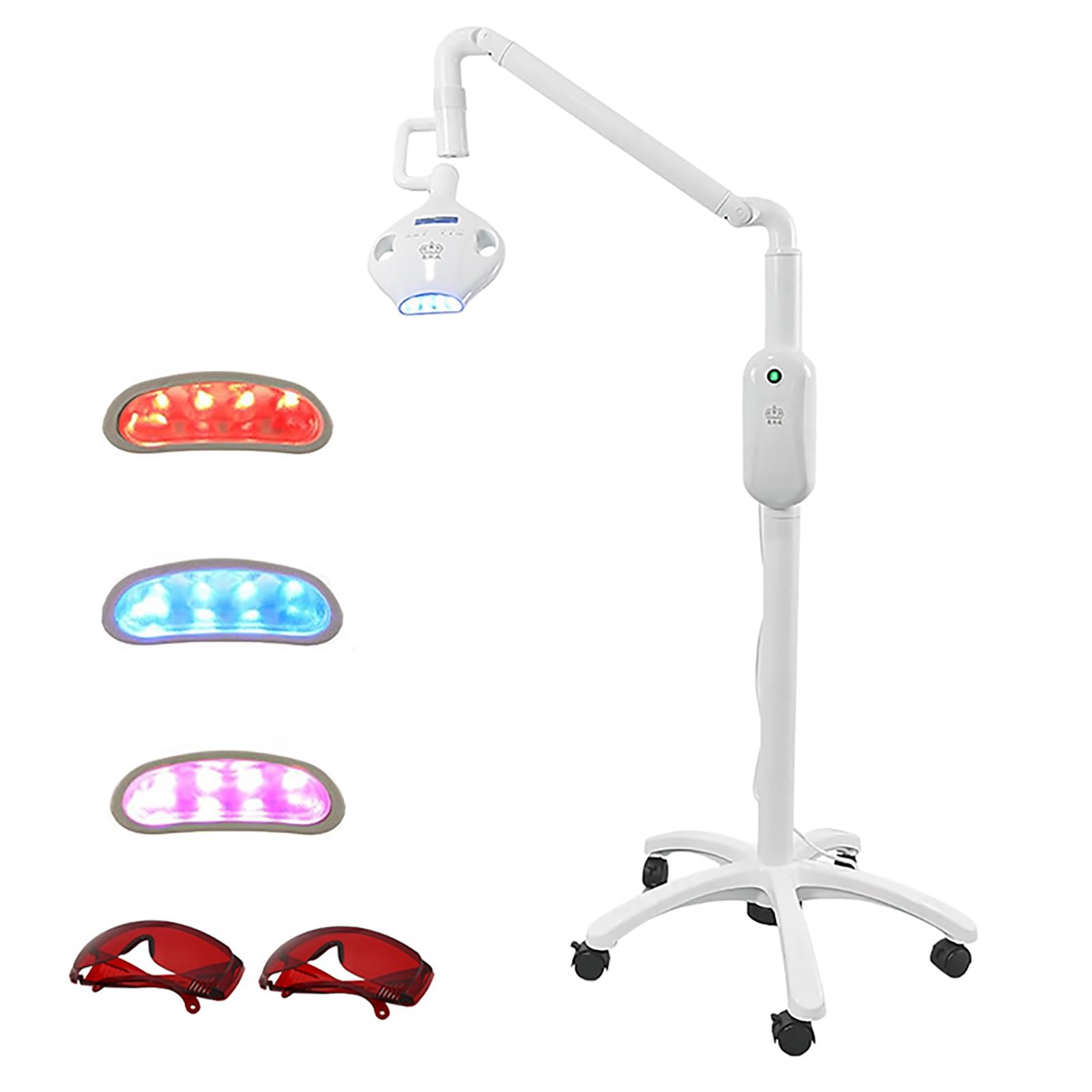 Máquina Profesional de blanqueamiento Dental, Dispositivo de Suelo de 3 Colores, 8 Luces LED Azul fría, Acelerador de blanqueamiento Dental móvil, para clínicas dentales y Salones de Belleza.