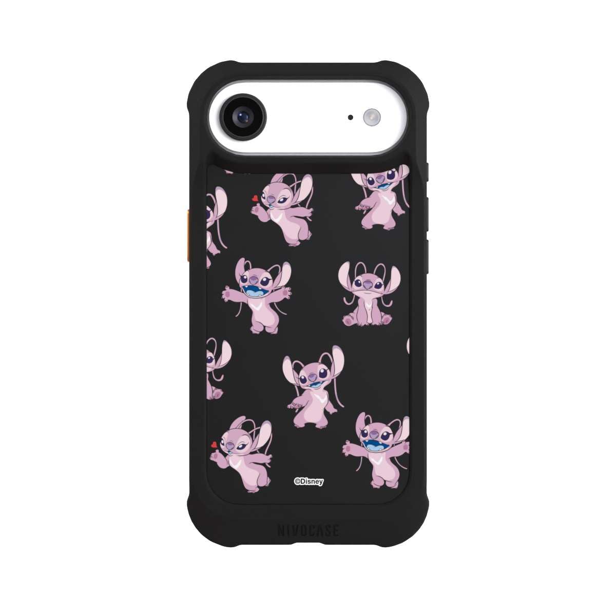 Coque Compatible avec Apple iPhone Air Coque de Telephone Antichoc Compatible avec MagSafe NIVOmax Noire Lilo & Stitch Ange Disney
