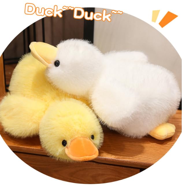 TROYSINC Plüsch Cartoon Ente Kuscheltier Weiches Kissen Werfen Ente Kissen-Stofftier Süße Plüschtier für Kinder Mädchen Puppe Geschenk (30cm,Gelb)