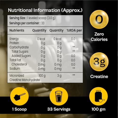 Image of TATA 1mg Creatine Monohydrate | 100% Pure, Micronized | No Additives, No Preservatives | Zero Calories | Boosts Strength, Power & Recovery | Fast Absorption | Unflavoured (100gm(Pack of 1))