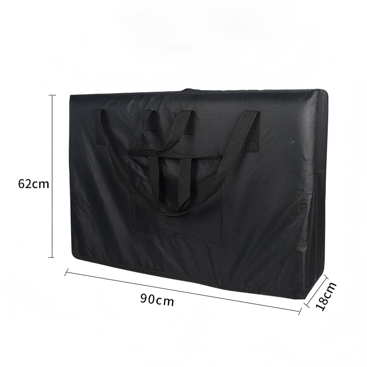 Bolsa de transporte para cama de masaje plegable, impermeable, tela Oxford 600D, portátil, para mesa de spa, bolso de hombro para cama de masaje, 90 x 62 x 18 cm (negro)