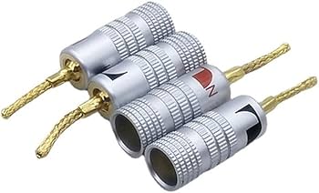 Amazon | 4 パックバナナプラグ 2 ミリメートル銅線金メッキ圧着バナナ