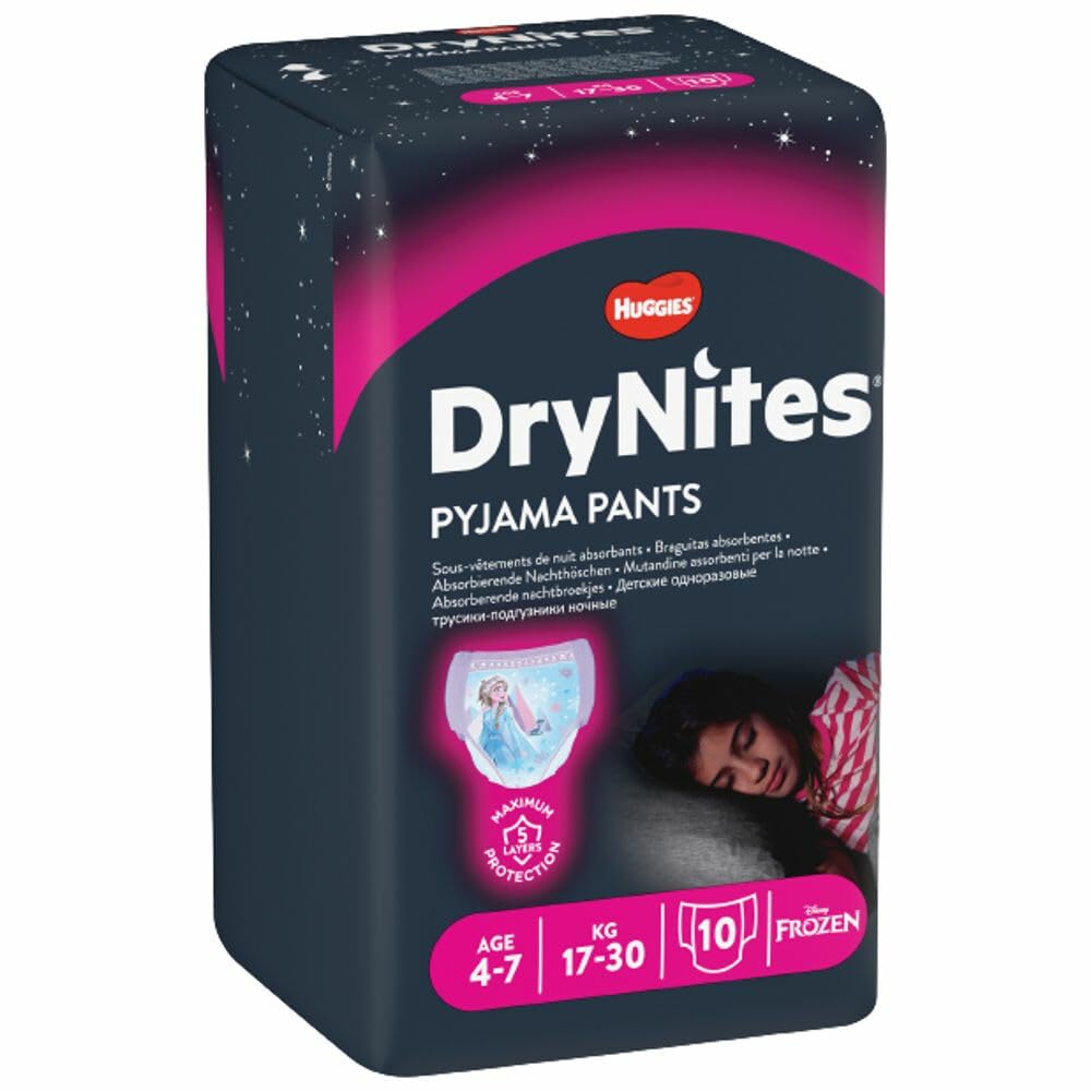 Huggies Drynites culotte absorbante bébé fille taille M (17-30 kg) lot de 10
