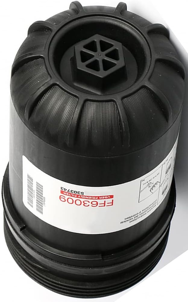 FF63009 (X3) H.D Fuel Filter V-PRO for Cummins 5303743 Replaces FF63008 Element FH22168 with High Performance Cummins B/L Series Engine Filtration,Contaminant Holding Cap Protection Fuel System Life