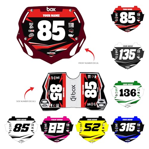 Kalair GFX Custom BMX Box Two Number Plate Decals - Personalize Your Racing Graphics with Your Name...