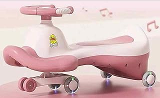 سيارة ركوب بلازما للأطفال (SH-222)، تصميم عجلات انسيابية، سلسة وآمنة ومستقرة، للأعمار من 3 إلى 8 سنوات من هابي كيدو (وردي)