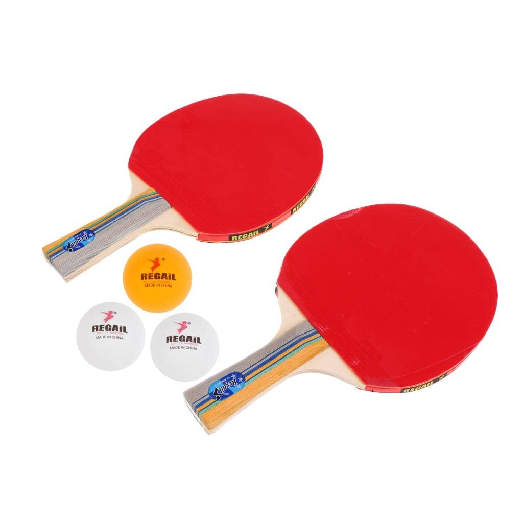 Enakshi® 2 Players Table Tennis Ping Pong Complete Set- 2 Pieces Shake Hands Grips Bats Paddles Rackets & 3 Pieces Balls & 1 Piece Carry Cover Bag-image-26