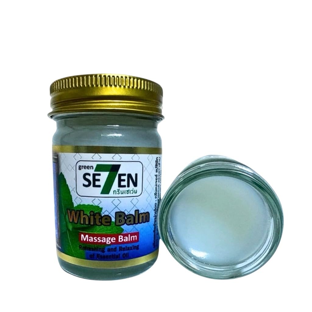Green 7 brand White Balm Massage, Refreshing and Relaxing with Camphor pack of 1 Thailand-image-18