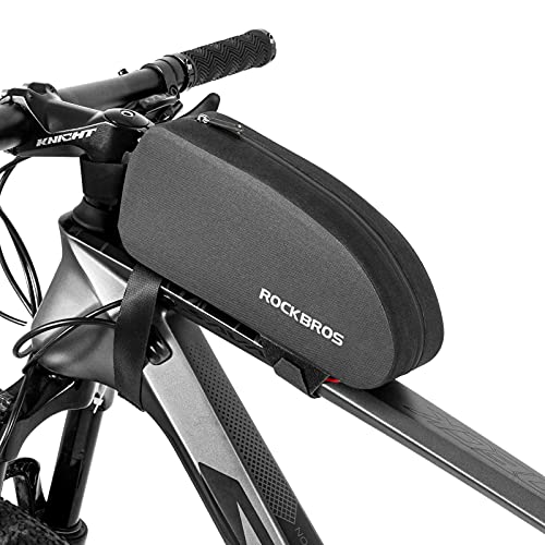 ROCKBROS Bike Top Tube Bag Bicycle Front Frame Bag Waterproof Bike Pouch Pack Bike Phone Bag Cycling Accessories Pouch for Mountain Road Bike Large Upgrade