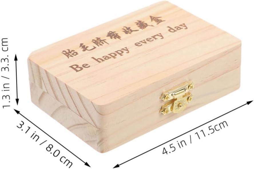 YARNOW Baby Hair and Tooth Keepsake Box Wooden Umbilical Cord Storage Container for Newborns 2-Piece Fetal Hair and Tooth Collection Set First Haircut Memorabilia