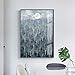Produktbild RTCKF Moderne Landschaft Poster drucken Wohnzimmer Schlafzimmer Wandbild Kunst Vogel Wald und Mond Wohnkultur (kein Rahmen) A3 50x70cm