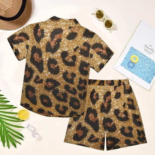 Image of visesunny Boy Floral Short Sleeve Button Down Shirt & Casual Shorts Set Summer Outfits 3-10 Years Clothes