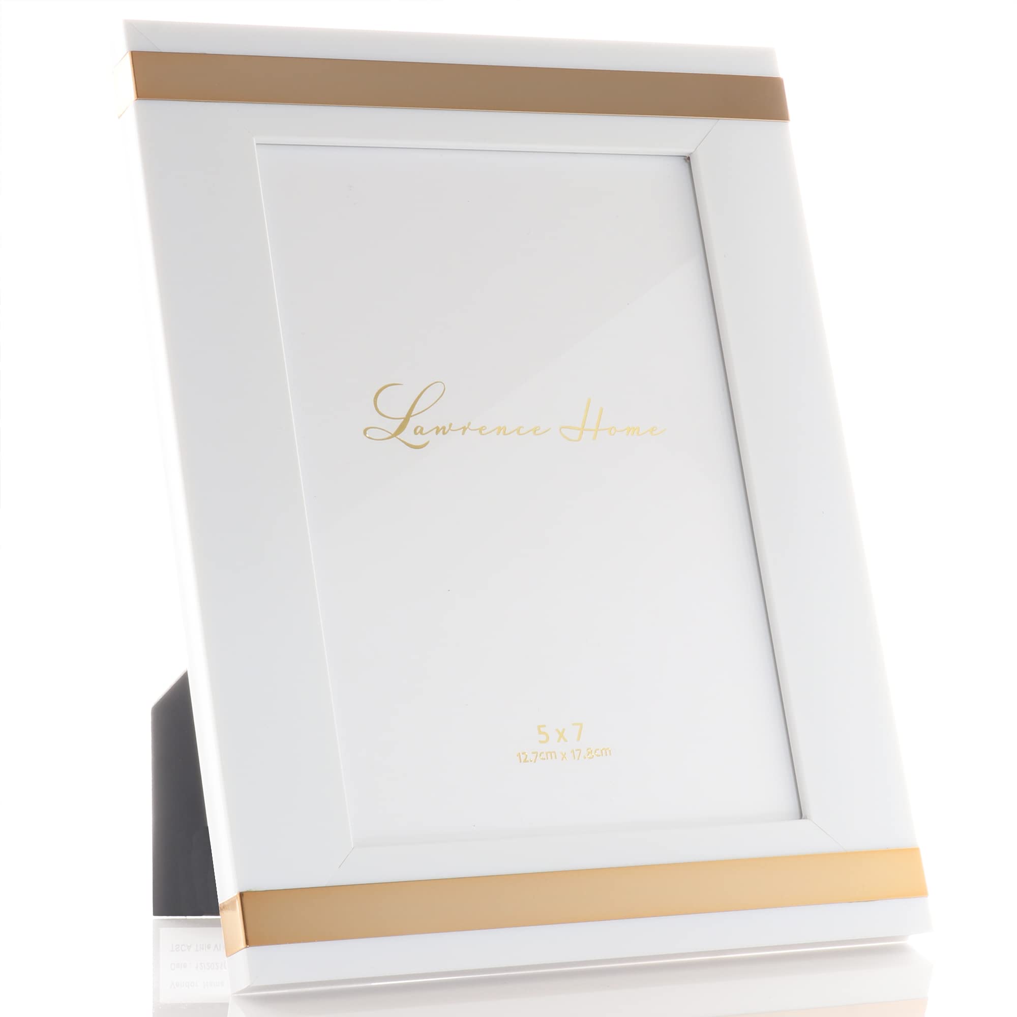 5x7 White and Gold Avant Picture Frame - Image 3