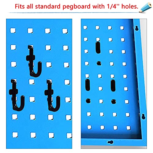 Pegboard J Hooks Locking J Style for Pegboard 200 Packs Plastic Hooks for Pegboard Hook Attachments Peg Board Accessories Garage Tool Storage Jewelry Organizer Craft Hooks ( Black)