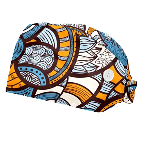 Chapeaux de travail unisexe à motif floral ethnique (lot de 2 pièces) pour hommes et femmes