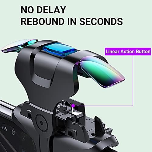 Ozkak PUBG Mobile Controller Game Trigger Rapid-Fire Auto High Frequency Click 5 Levels, Gaming Joystick L1R1 Gamepad Compatible with iPhone Android1 pair