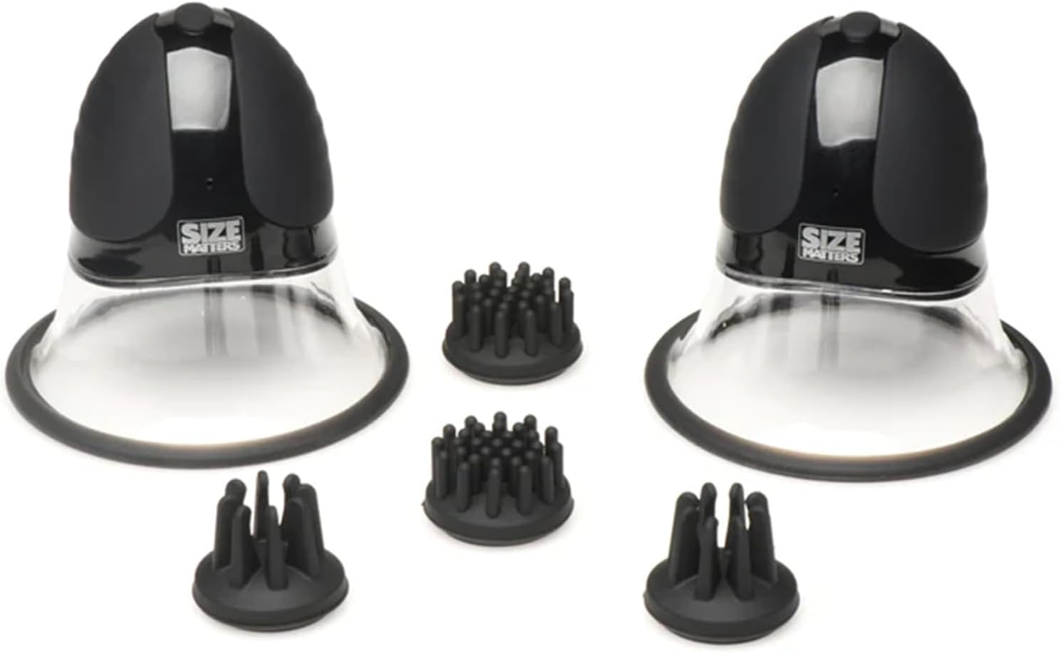 Adult Sex Toys Nipple Toys Clamps Vibrating Nipple Massager with 4 Attachments Rotating Silicone Nipple Suckers Vibrator with 10 Rotation Modes for Women Men Couples Pleasure (Black)