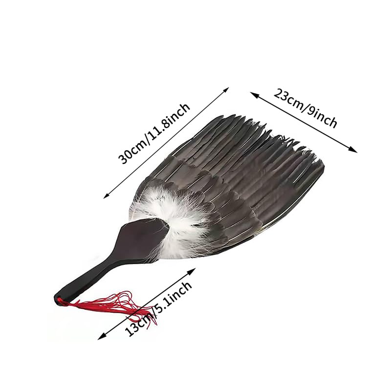 Amazon.co.jp: 羽根団扇 うちわ 孔明 諸葛亮団扇 ガチョウの毛 八卦