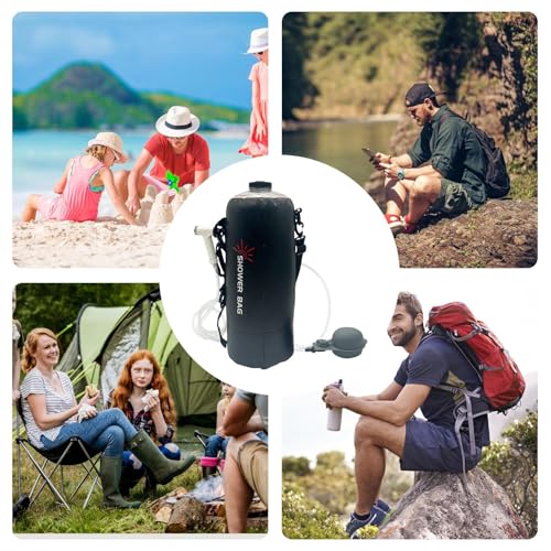 Equipement de douche extérieur compact et sac de douche pliable de camping - 4