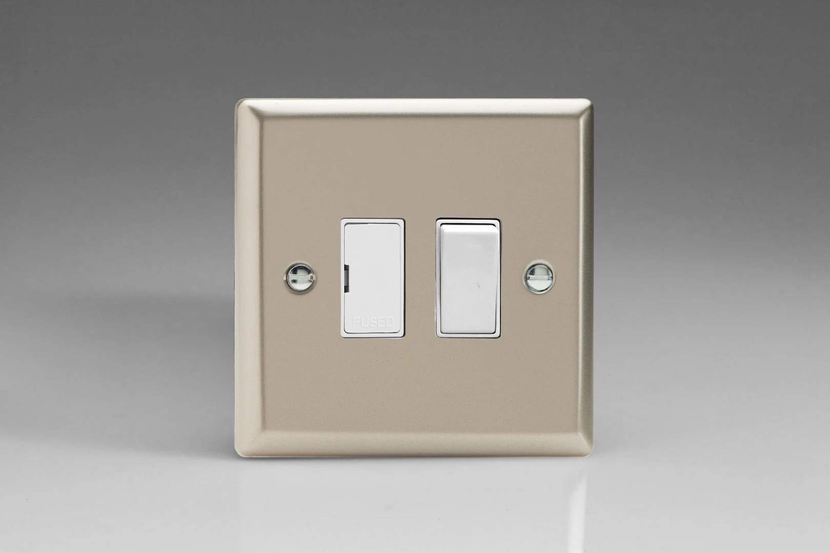 Varilight Switched Fused SpurClassic Satin With White InsertXn6W from B&Q