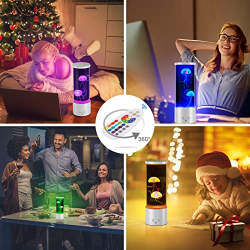 Lampe méduse avec 17 couleurs RVB interchangeables et télécommande sans fil - 5