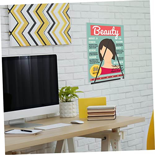 Soporte de pared para vinilos PRETYZOOM de hierro con diseño triangular flotante pack de 2 7