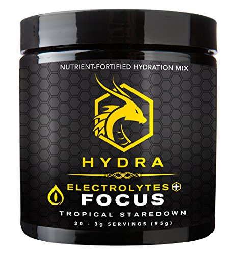 HYDRA: FOCUS Hydration Drink + Electrolytes, 30 Servings (Tropical Staredown, 30 Servings (20 oz servings)) HYDRA: FOCUS Hydration Drink + Electrolytes, 30 Servings (Tropical Staredown, 30 Servings (20 oz servings))
