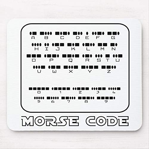 Mouse Pads Morse-Code Mouse Mat Non-Slip Rubber Base for Laptop Computer & PC Funny Cute 9.5"x7.9"White Color: Morse-Code