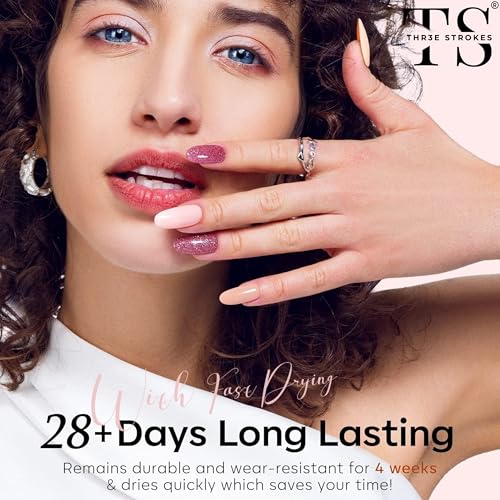 Image of THR3E STROKES Gel Nail Polish Set Gel Polish Orange Hot Pink Blue Yellow Green Purple Vibrant Spring Summer Gel Polish 7ML (UV /LED LIGHT REQUIRED) (FAIRY LOVE 89, 7.5ML)