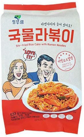 [Sandol Food] Rabokki (Spicy Rice Cake with Ramen Noodles) 500g, Ramen + Tteokbokki, 떡볶이, Korean spicy rice cakes