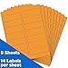 JAM PAPER Shipping Address Labels - Rectangular - 1 1/3 x 4 - Neon Orange - 126/pack