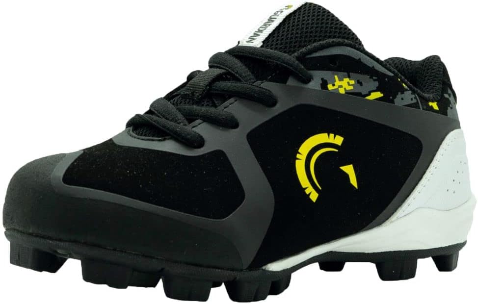 Guardian BaseballGuardian Blaze Baseball Cleats for Boy’s Youth Little Kid Rubber Turf Little League Size 4 Black