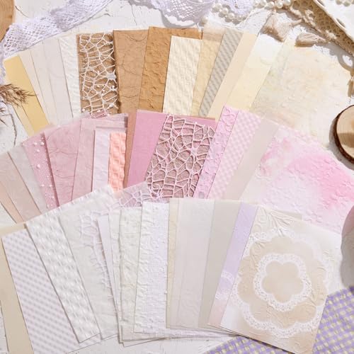 Planificateur et scrapbooking lot papier texturé 108 feuilles avec maille