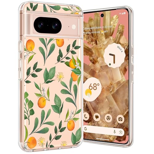 Coque Pixel 8 transparente à motif floral fin en TPU souple