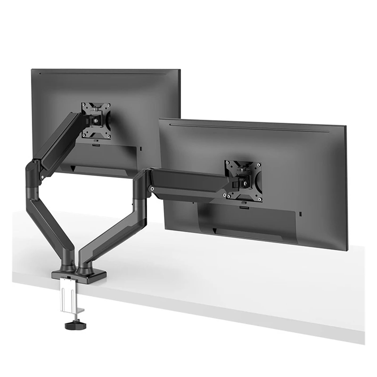 Bras de support double écran de bureau ergonomique pour soulager le cou