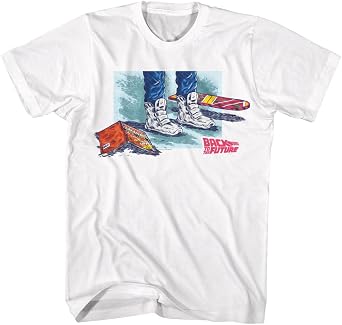 American Classics Back to the Future Shoes Almanac Hoverboard T Shirt White