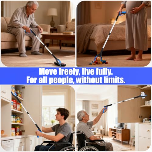 Image of 6 Pack 32 Inch Commercial Trash Grabber Tool for Elderly Assist, Foldable