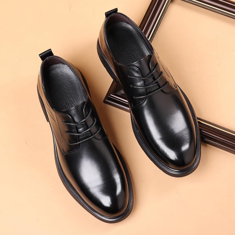 Men’s Office Classic Lace-Up Tuxedo Oxford Dress Shoes Genuine Leather Low Profile Wedding Shoes for Men4