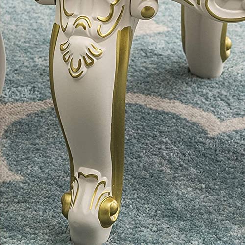 Tabouret de salon sculpté et repose-pieds brodé haut de gamme - 7
