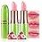 evpct 2Pcs Peach Tinted Lip Balms PH Lip Color Changing Lipstick Balm Stains Set Queen for Women Girls Korean Mood Color Change Light Pink Lipstick