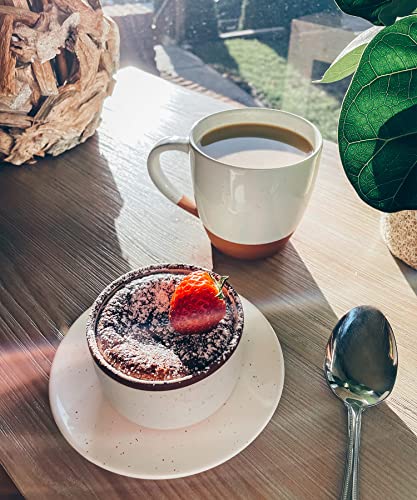 Mora Ceramic Ramekins - 6oz, Set of 6 - Small Oven Safe Baking Dishes/Cups - For Personal Pudding, Creme Brulee, Souffle, Serving Dip, Custard, Ice Cream - Single Mini Bowls - Vanilla White - Image 6