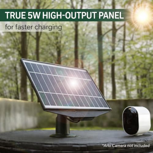 Panel solar Leaf 10 de 5W para mantener tu hogar protegido y tu cámara Arlo activa 5